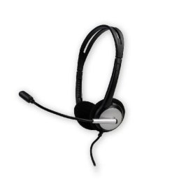 Auriculares MCL CSQ-M/USB con cable USB para oficina y centro de llamadas negro plata