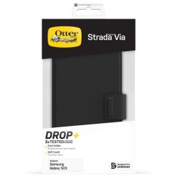 Funda para móvil OtterBox Strada Via Folio Sintético Negro cierre magnético para Galaxy S23