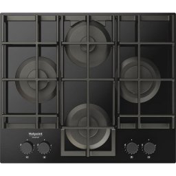 Placa de gas Hotpoint HAGS 61F/BK 1 Integrada 60 cm 4 zonas Vidrio Negro