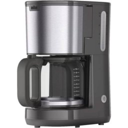 Cafetera de goteo Braun KF 1500 GY 1,25 L 10 tazas gris acero inoxidable