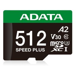 Tarjeta microSDXC ADATA Speed Plus 512 GB UHS-I U3 A2 V30 Clase 10