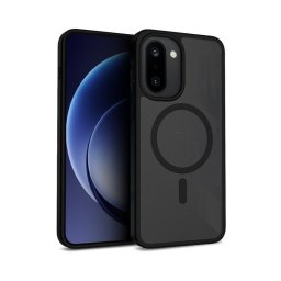 Funda para móvil Crong CRGHMMOPL15RBLK Cover TPU y policarbonato negro translúcido para OnePlus 15R
