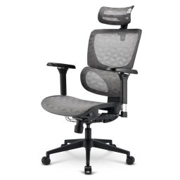 Silla de oficina Sharkoon OfficePal C40M con asiento y respaldo de malla gris