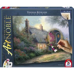 Kit de Pintura Acrílica Schmidt Spiele My ArtNOBLE Thomas Kinkade Moonlight Cottage