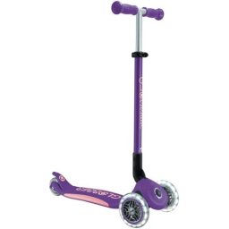 Patinete scooter Globber Primo Foldable Plus Lights 3 ruedas luces lila/rosa