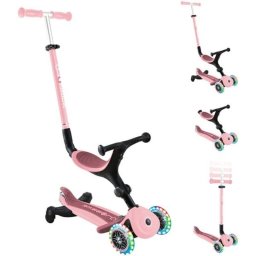 Patinete scooter Globber Go-Up Active Lights 360 3 ruedas Rosa neón