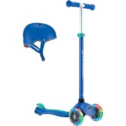 Patinete infantil Globber Primo Plus Lights Scooter 3 ruedas luces Azul oscuro