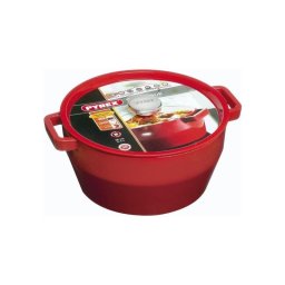 Pyrex Cocotte Redonda Slowcook 28 Cm 6,3 L Roja De Hierro Fundido Esmaltado