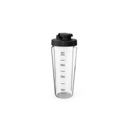 Moulinex Blend Up Compatible Bidón Transparente Tritan 700 Ml Xf1918e0, Tapa Negra Rosca Hermética Y Resistente A Golpes, Marcas De Medida En Ml
