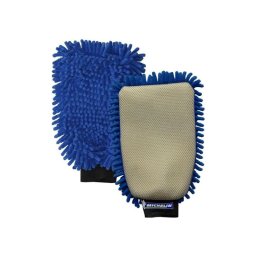 Michelin Guante De Lavado De Coche De Microfibra Chenille Con Cara De Malla, Para Carrocería Y Cristales, Alta Capacidad De Absorción