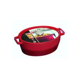 Pyrex Slow Cook Cocotte Ovalada De Hierro Fundido Esmaltado Roja 5,8 L, 33 Cm
