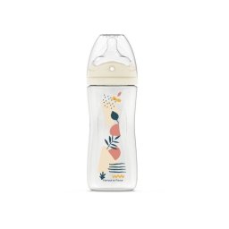 Biberon Anti-colique Biomimétique Dodie 330 Ml, Tétine Multi-perforée Flow 3, Rose