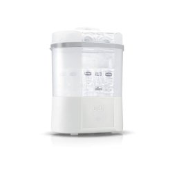 Chicco Esterilizador Y Secador Eléctrico De Biberones Y Accesorios, Con Vapor, 2 Modos, Hasta 6 Biberones Nf, Programa 2 En 1 Y Inicio Diferido