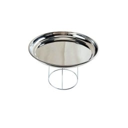 Fackelmann Set Para Marisco Con Bandeja Redonda De Acero Inoxidable Y Soporte Cromado, 34,7 Cm