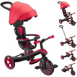Triciclo infantil GLOBBER Explorer Trike 4 en 1 con capota UV plegable