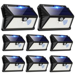 Autrucker Luz Solar Exterior con Sensor de Movimiento 283 LEDs 3 Modos IP65