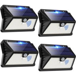 Luz solar de pared Autrucker 283 LEDs sensor movimiento 3 modos impermeable