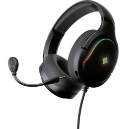 Auriculares NOVA Gaming Borealis con cable jack 3,5 mm RGB micrófono desmontable negro