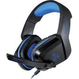 Auriculares Yenkee YHP 3005 Guerrilla con cable jack 3,5 mm, micrófono ajustable, negro y azul