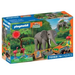 Set de zoo Playmobil 72068 Elefantes y Cuidador con 43 piezas
