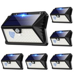 Luz Solar Exterior Autrucker 283 LEDs Sensor Movimiento IP65 Pared