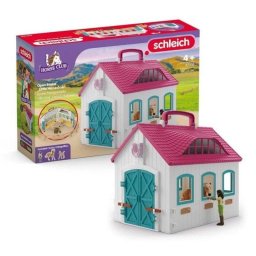 Set de juego Schleich Cuadra Transportable con Yegua, Potro y Accesorios