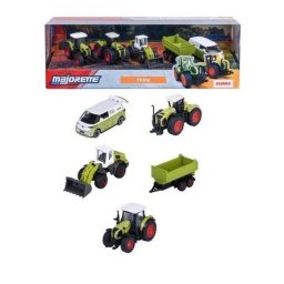 Set 5 vehículos agrícolas Majorette Farm Class 1/64 metal con suspensión