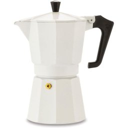 Cafetera italiana Moka Pezzetti Italexpress 6 tazas aluminio blanco mate