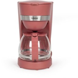 Cafetera de goteo Livoo DOD200RC 1,25 L 12 tazas 750 W rojo chili sistema antigoteo