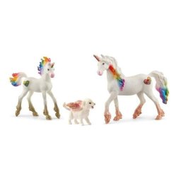 Set de Figuras de Fantasía Schleich Bayala Kit Magique 3 Unicornios y Cachorro Alado