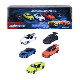 Pack Majorette Mercedes-AMG 1/64 5 Miniaturas de Metal con Ruedas Libres