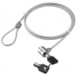 Cable antirrobo Techly 106060 1,4 m 2 llaves Plata