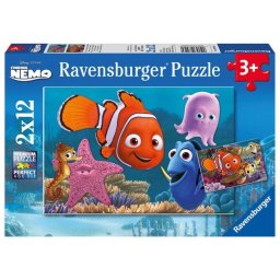 Pack Ravensburger Disney Pixar Nemo 2 Puzzles Infantiles 12 Piezas + 2 Pósteres