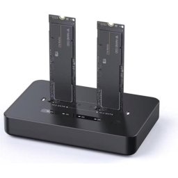 Docking station SSD Gembird DD2-U3M2 M.2 USB Type-C negra compacta