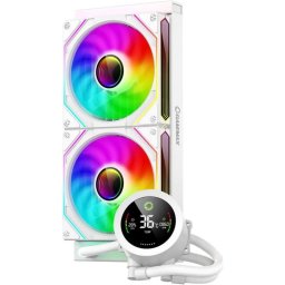Refrigeración líquida GAMEMAX IceBurg 240 Digital WH 275mm 2 ventiladores ARGB