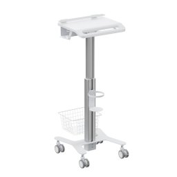 Kimex Carro Para Equipos Médicos Con Soporte Antirrobo Para Ordenador Portátil, Altura Regulable 80-120 Cm