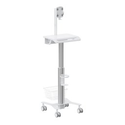 Kimex Carro Para Equipos Médicos Con Soporte Para Tablets 7.9"-11", Altura Ajustable 80-120 Cm
