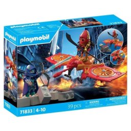 Playmobil Super Héroes Héroe y Su Dron Volador Vs Ninja 71833 39 piezas
