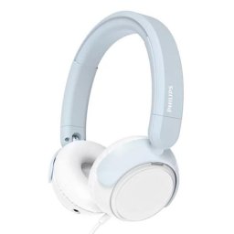 Auriculares Philips TAK2000BL/00 con cable, micrófono integrado y diseño ajustable azul