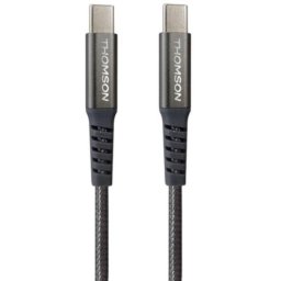 Cable Thomson USB-C a USB-C 100W 1,5 m Nylon Trenzado Gris