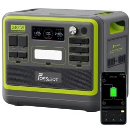 Estación de energía Fossibot F2400 2048Wh 6 puertos AC y 7 USB Batería LiFePO4 Carga rápida