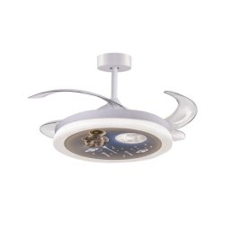 Ventilador de Techo con Luz Bel Air Home Amstrong Mini 96W 91cm 6 Velocidades Motor DC Aspas Retráctiles Mando