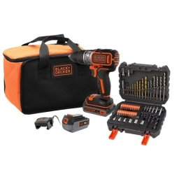 Taladro percutor BLACK+DECKER BL188ME2SA-QW 18V Brushless con 2 baterías y 50 accesorios