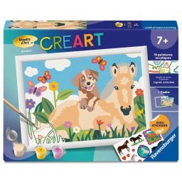 Kit de pintura por números Ravensburger CreArt Kids Caballo y Perro 18 x 24 cm