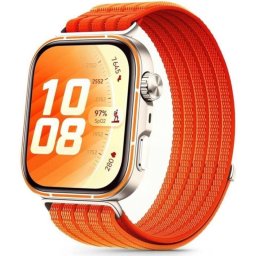 Brazalete de reloj 4Kom Huawei Watch Fit 3 Nylon Naranja