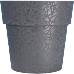 Maceta Riviera Terea Gris Ø58 cm Polipropileno Diseño Geométrico