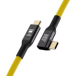 Cable USB-C USB4 Cobra 240W 40Gbps 0,3m Angulado