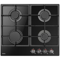Placa de gas Amica PGCA6100APB 4 zonas 59 cm Negro