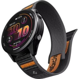 Pulsera Deportiva Spigen Athlex Air Garmin Quick Release 22 mm Nylon Negro/Naranja