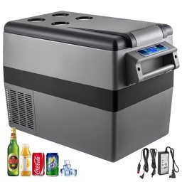 Nevera Portátil 55l Compresor 12v/24v/110-240v Con App Y Pantalla Led Para Viajes Y Camping